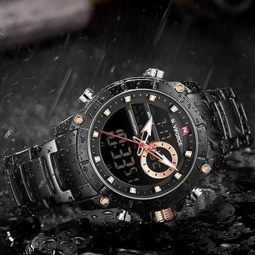 NAVIFORCE NF9163 – Montre Homme Luxe Étanche Acier Inoxydable