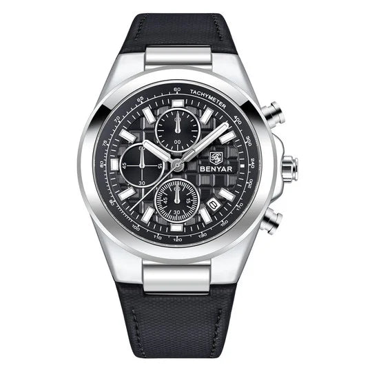 Montre Homme BENYAR BY-5206A – Classique Luxe, Bracelet Cuir