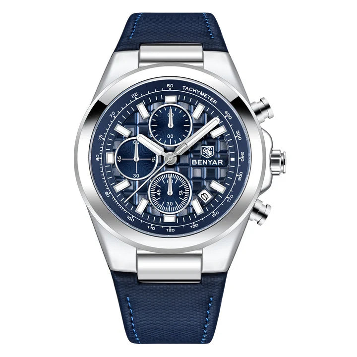Montre Homme BENYAR BY-5206A – Classique Luxe, Bracelet Cuir