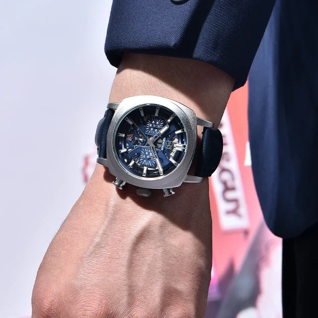 Montre Homme BENYAR BY-5205 – Sport Quartz, Bracelet Cuir, Waterproof