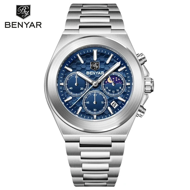 Montre Homme Benyar Business Quartz – Acier Inoxydable