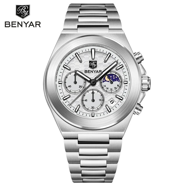 Montre Homme Benyar Business Quartz – Acier Inoxydable