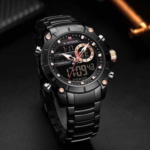 NAVIFORCE NF9163 – Montre Homme Luxe Étanche Acier Inoxydable