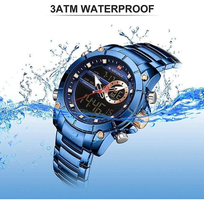 NAVIFORCE NF9163 – Montre Homme Luxe Étanche Acier Inoxydable