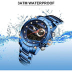 NAVIFORCE NF9163 – Montre Homme Luxe Étanche Acier Inoxydable