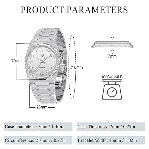Montre Homme Pagani Design PD-YS020 – Quartz VJ21, Verre Saphir, Acier 316L, 100M