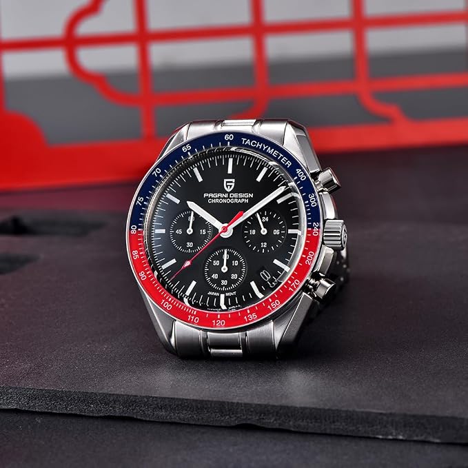 Montre Homme Pagani Design 1701 Chronographe Quartz Acier Inoxydable