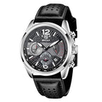 Montre Homme Chronographe BENYAR – Bracelet Cuir, Style Militaire