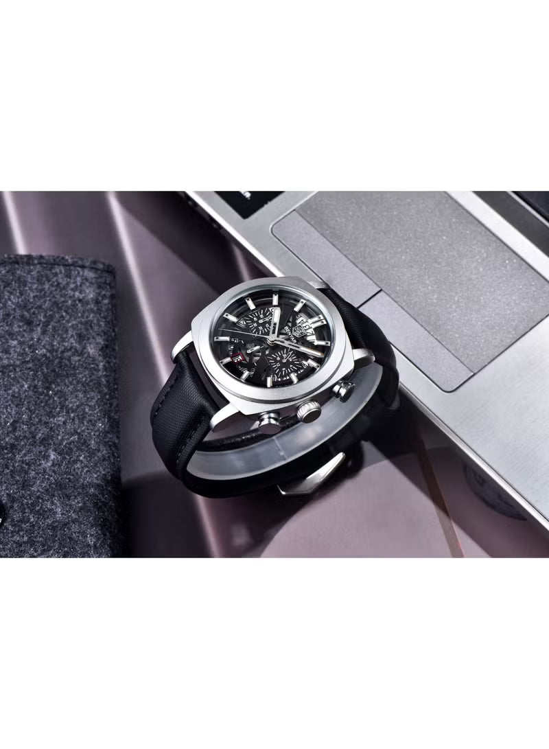 Montre Homme BENYAR BY-5205 – Sport Quartz, Bracelet Cuir, Waterproof