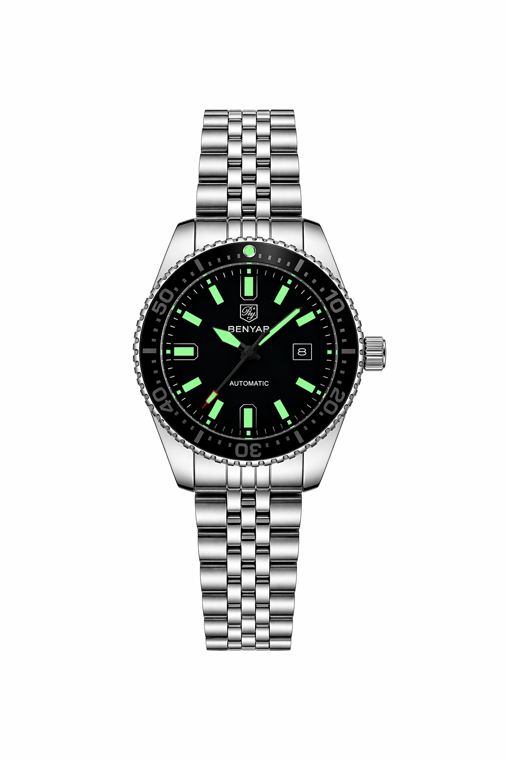 Montre Homme Mécanique Automatique BENYAR BY-5211 – Verre Saphir, Bracelet Jubilé, 5ATM