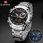 NAVIFORCE NF9163 – Montre Homme Luxe Étanche Acier Inoxydable