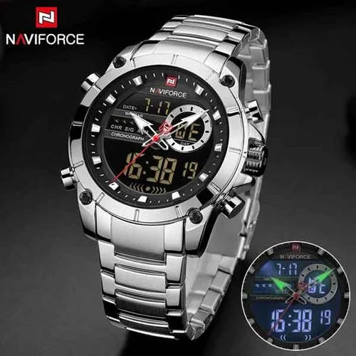 NAVIFORCE NF9163 – Montre Homme Luxe Étanche Acier Inoxydable