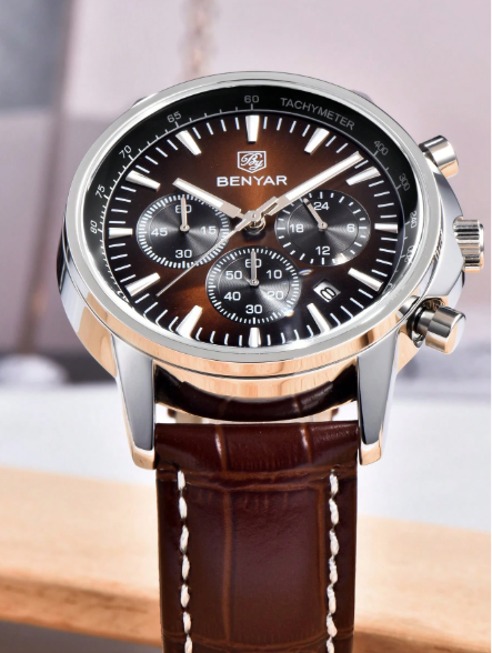 Benyar BY5213 montre à Quartz multifonctionnelle