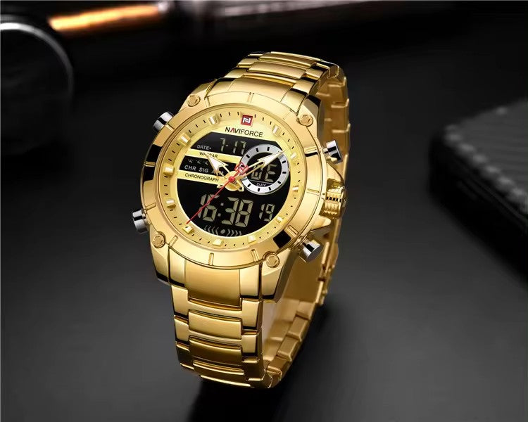 NAVIFORCE NF9163 – Montre Homme Luxe Étanche Acier Inoxydable