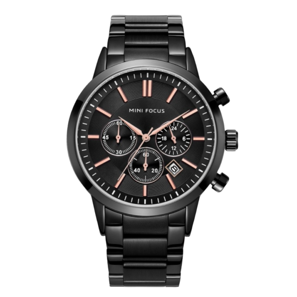 MINI FOCUS MF50 – montre chronographe de luxe Noire
