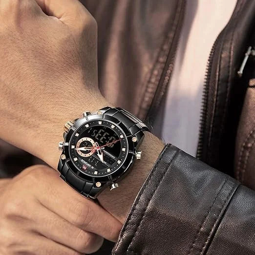 NAVIFORCE NF9163 – Montre Homme Luxe Étanche Acier Inoxydable