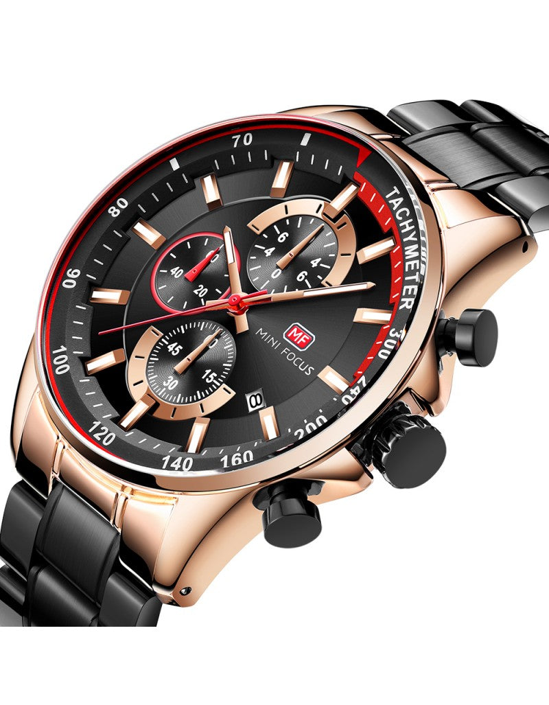 Montre Homme Chronographe Mini Focus MF0218G – Acier Inoxydable