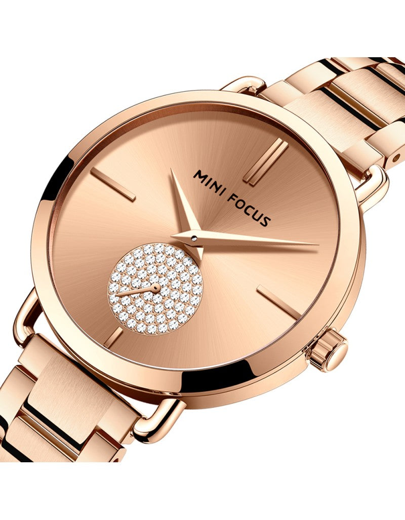 MINI FOCUS MF0222L – Montre Femme Élégante Quartz Acier Inoxydable