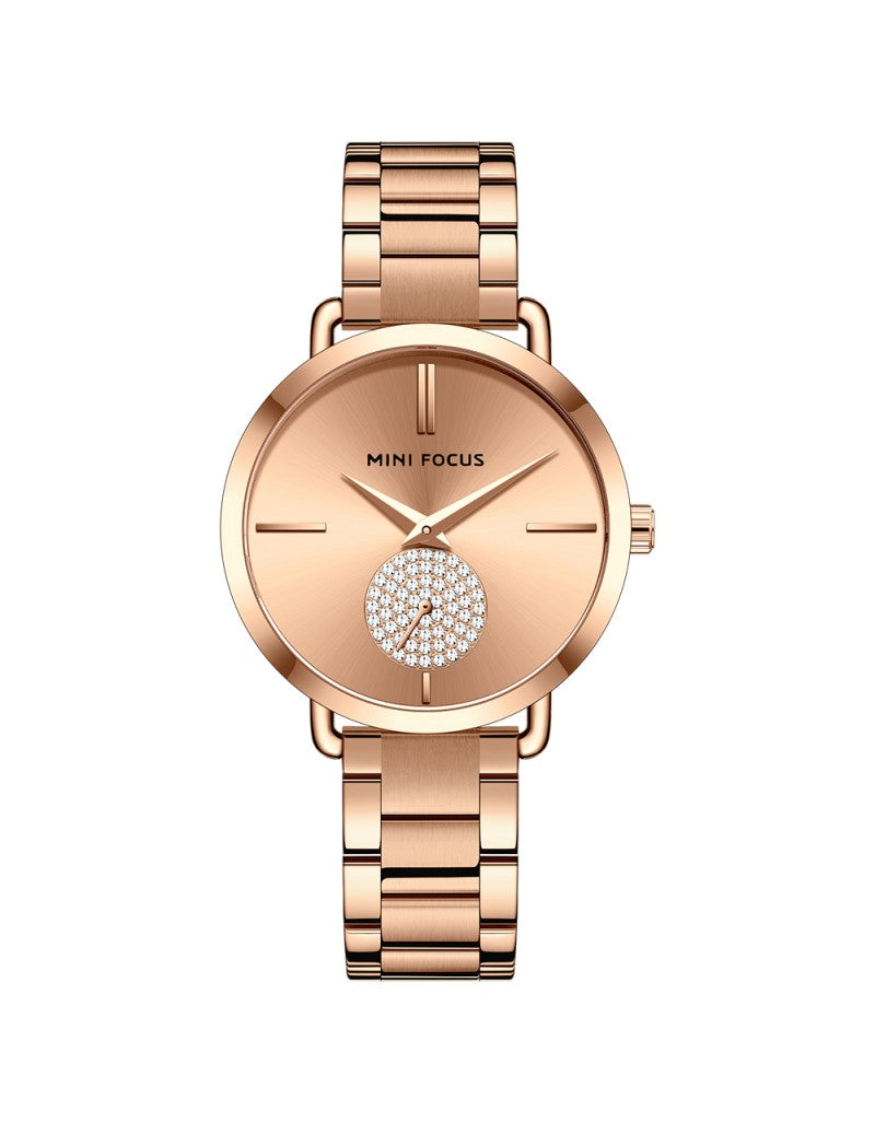 MINI FOCUS MF0222L – Montre Femme Élégante Quartz Acier Inoxydable