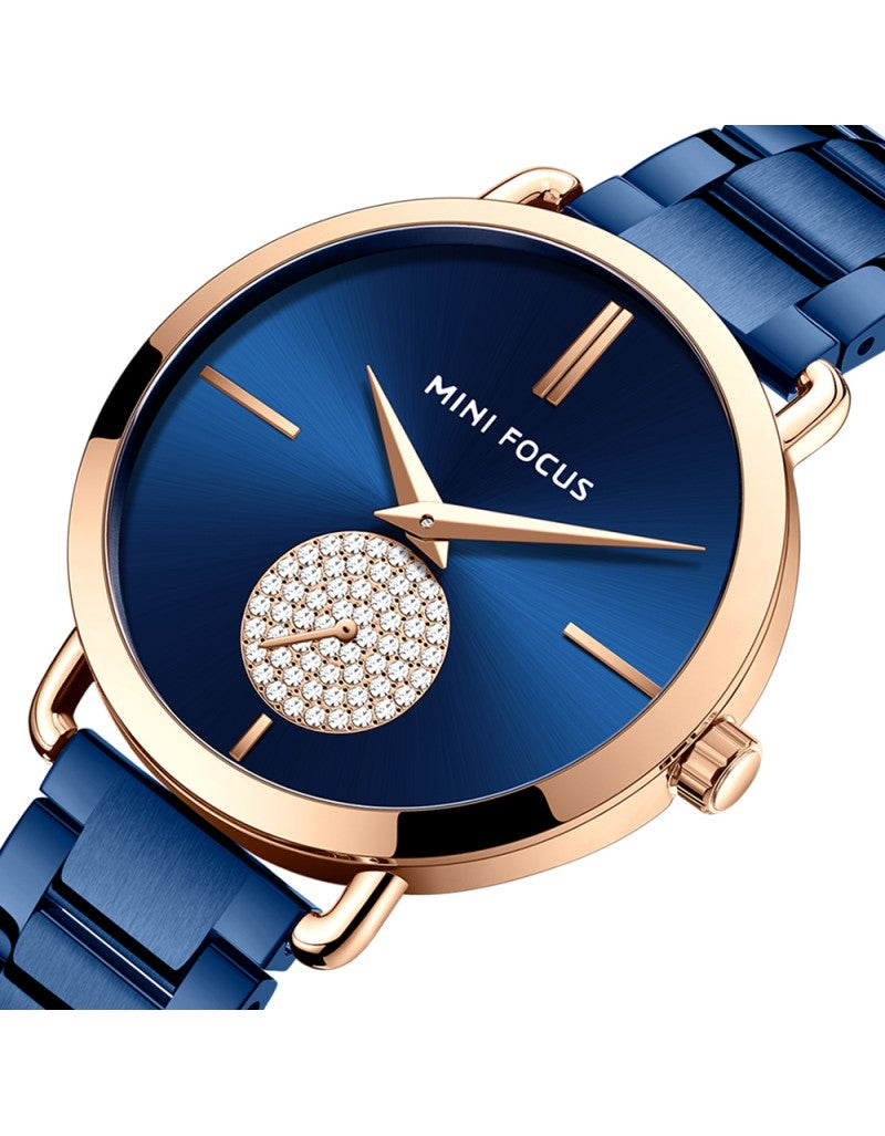MINI FOCUS MF0222L – Montre Femme Élégante Quartz Acier Inoxydable