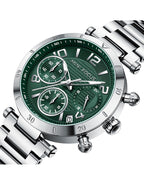 Montre Homme Chronographe Mini Focus MF0489L – Cadran Vert, Acier Inoxydable, 3ATM
