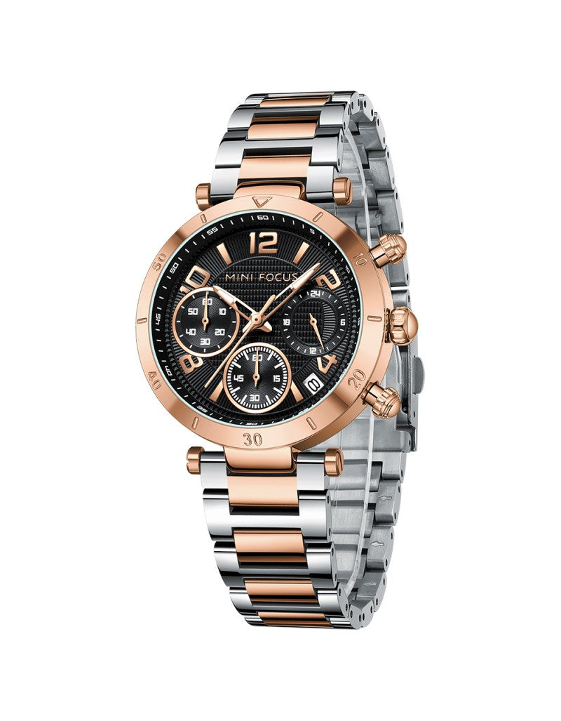 Montre Homme Chronographe Mini Focus MF0489L – Cadran Vert, Acier Inoxydable, 3ATM