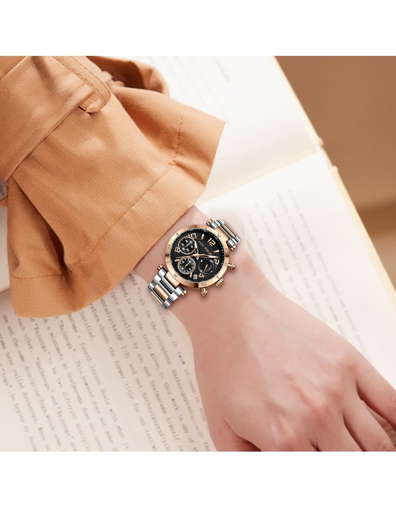 Montre Homme Chronographe Mini Focus MF0489L – Cadran Vert, Acier Inoxydable, 3ATM