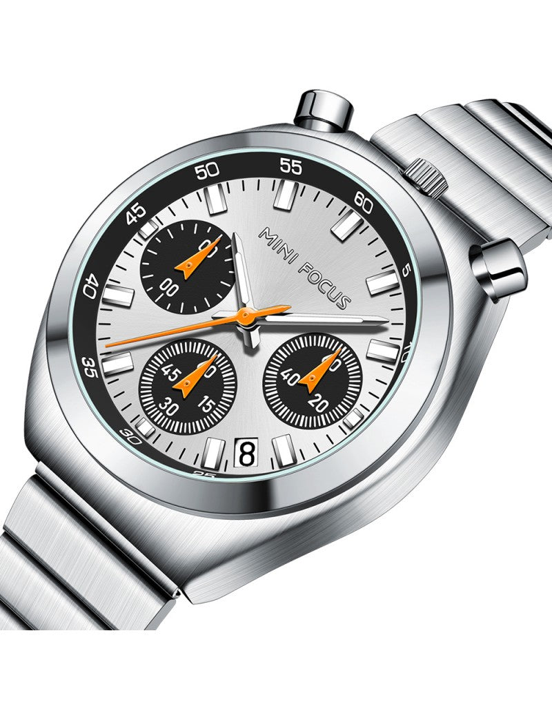 Montre Homme ,femme MF0491L Business Quartz – Acier Inoxydable, Lumineuse, 3ATM