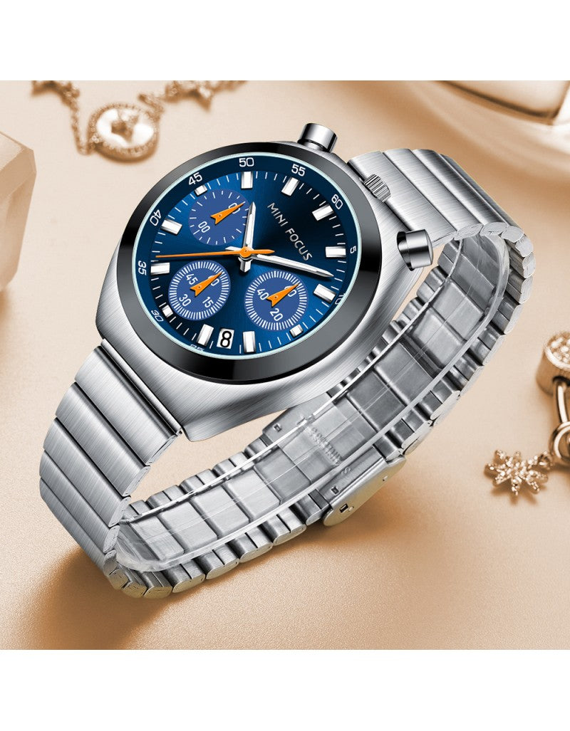 Montre Homme ,femme MF0491L Business Quartz – Acier Inoxydable, Lumineuse, 3ATM