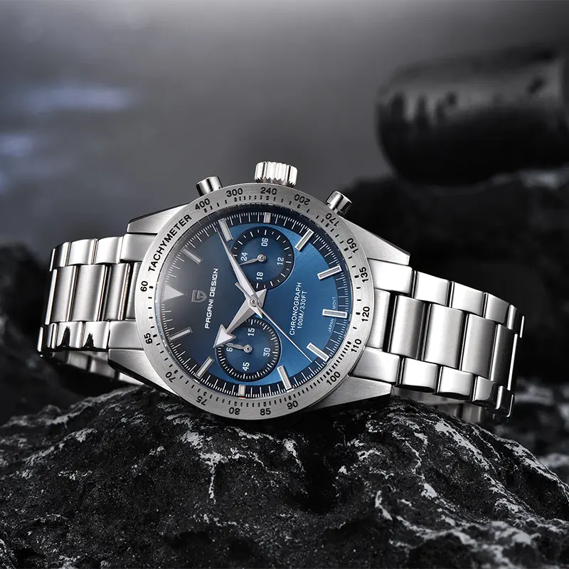 Montre Homme Chronographe Pagani Design PD-1766 – Quartz VK63, Verre Saphir, 10ATM