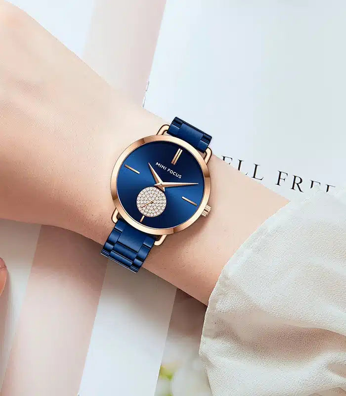 MINI FOCUS MF0222L – Montre Femme Élégante Quartz Acier Inoxydable