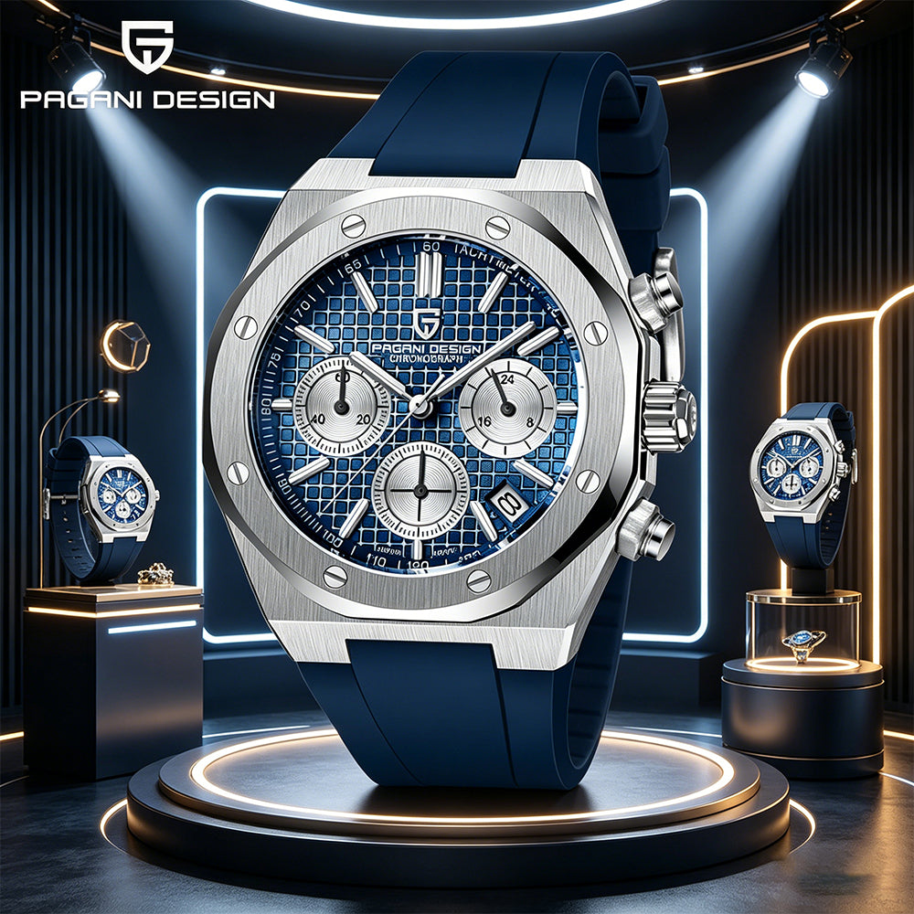 PAGANI DESIGN PD-1707 Royal Oak Chronograph Cadran Bleu