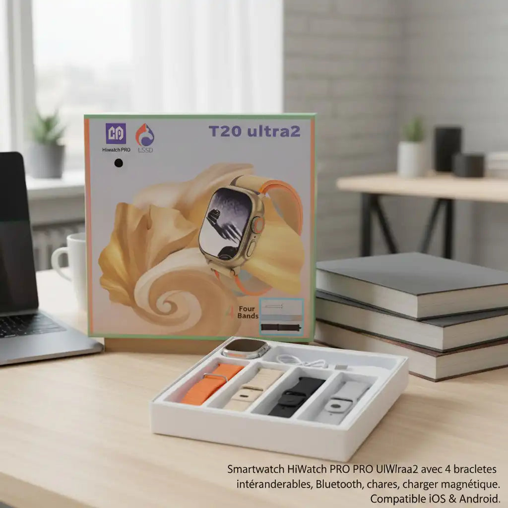 Montre connectée - T20 Ultra2 - Appel - NFC - Pression artérielle - Sportif