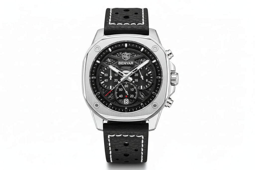 BENYAR BY-5222 – Montre Homme Rétro Quartz Cuir