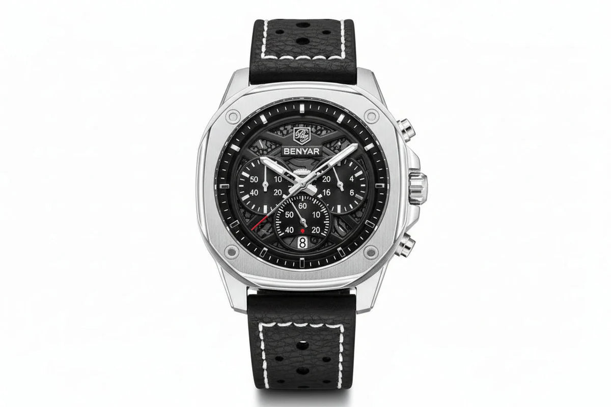 BENYAR BY-5222 – Montre Homme Rétro Quartz Cuir