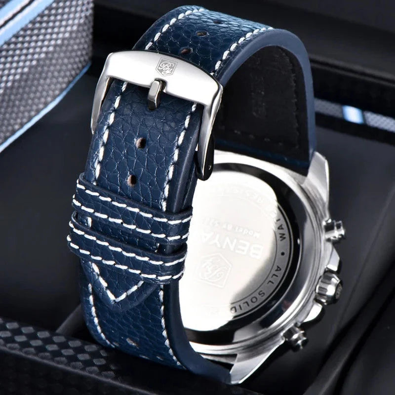 BENYAR BY-5222 – Montre Homme Rétro Quartz Cuir