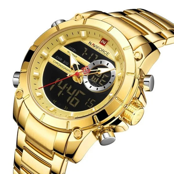 NAVIFORCE NF9163 – Montre Homme Luxe Étanche Acier Inoxydable
