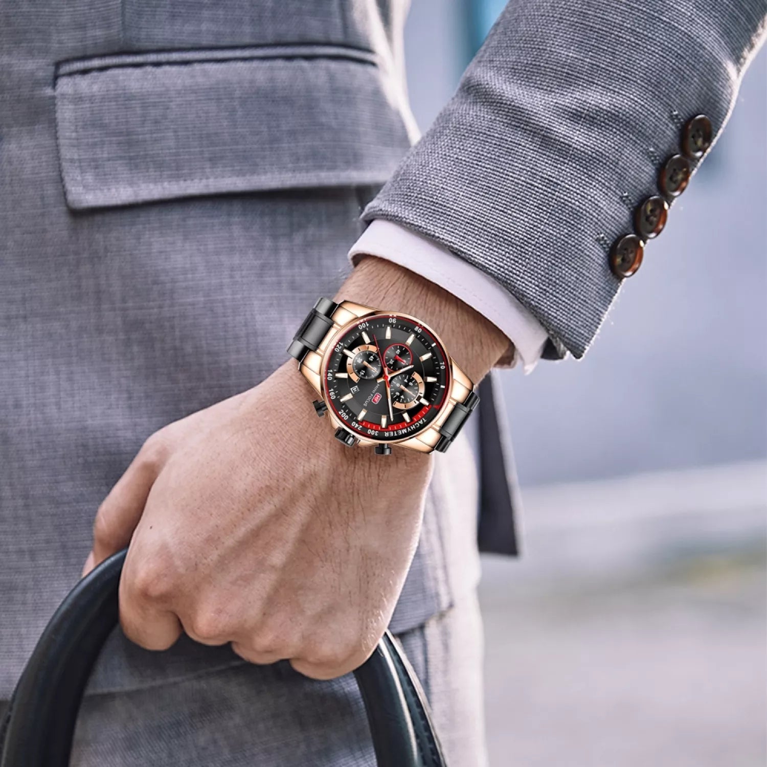 Montre Homme Chronographe Mini Focus MF0218G – Acier Inoxydable