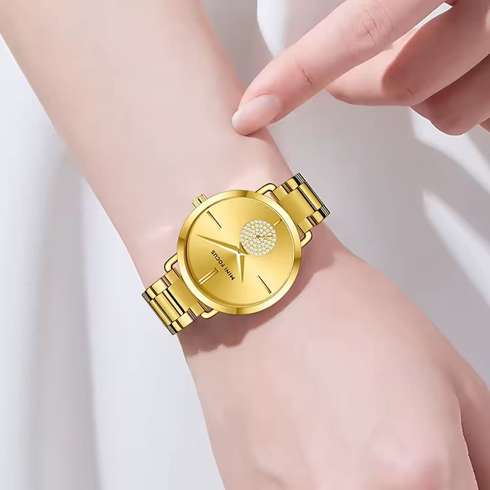 MINI FOCUS MF0222L – Montre Femme Élégante Quartz Acier Inoxydable