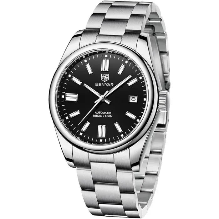 BENYAR Automatic — Montre Homme Acier Inoxydable 100M
