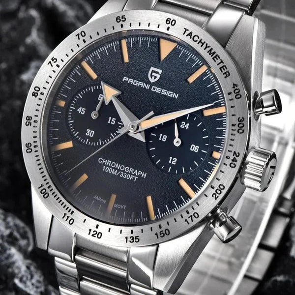Montre Homme Chronographe Pagani Design PD-1766 – Quartz VK63, Verre Saphir, 10ATM