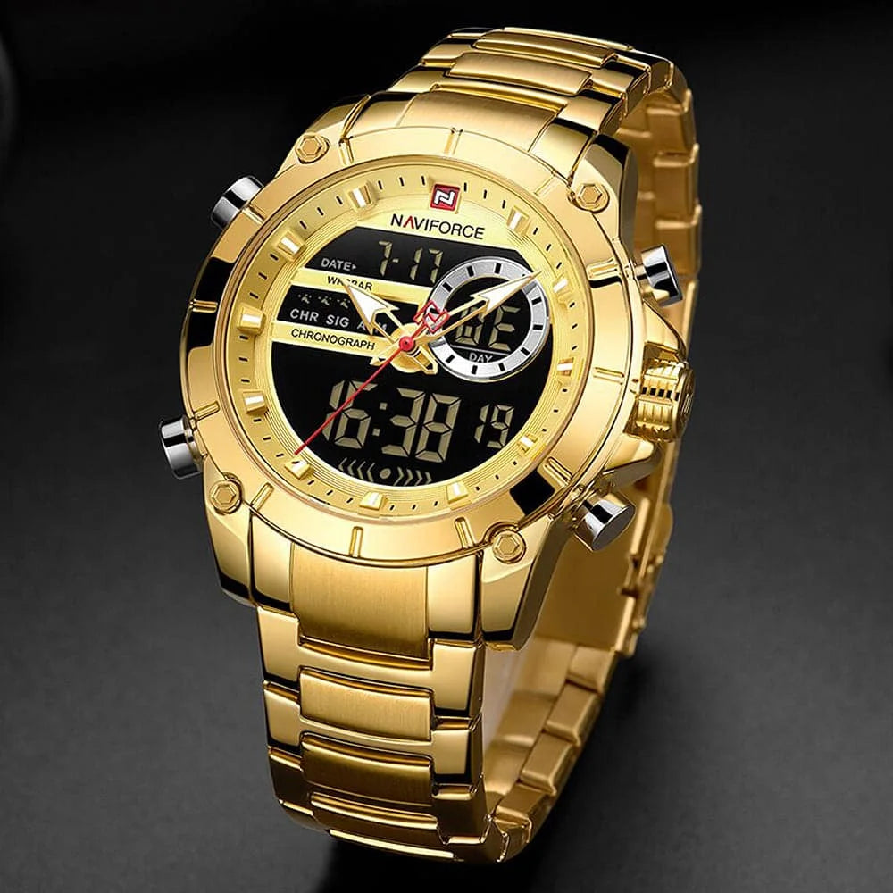 NAVIFORCE NF9163 – Montre Homme Luxe Étanche Acier Inoxydable