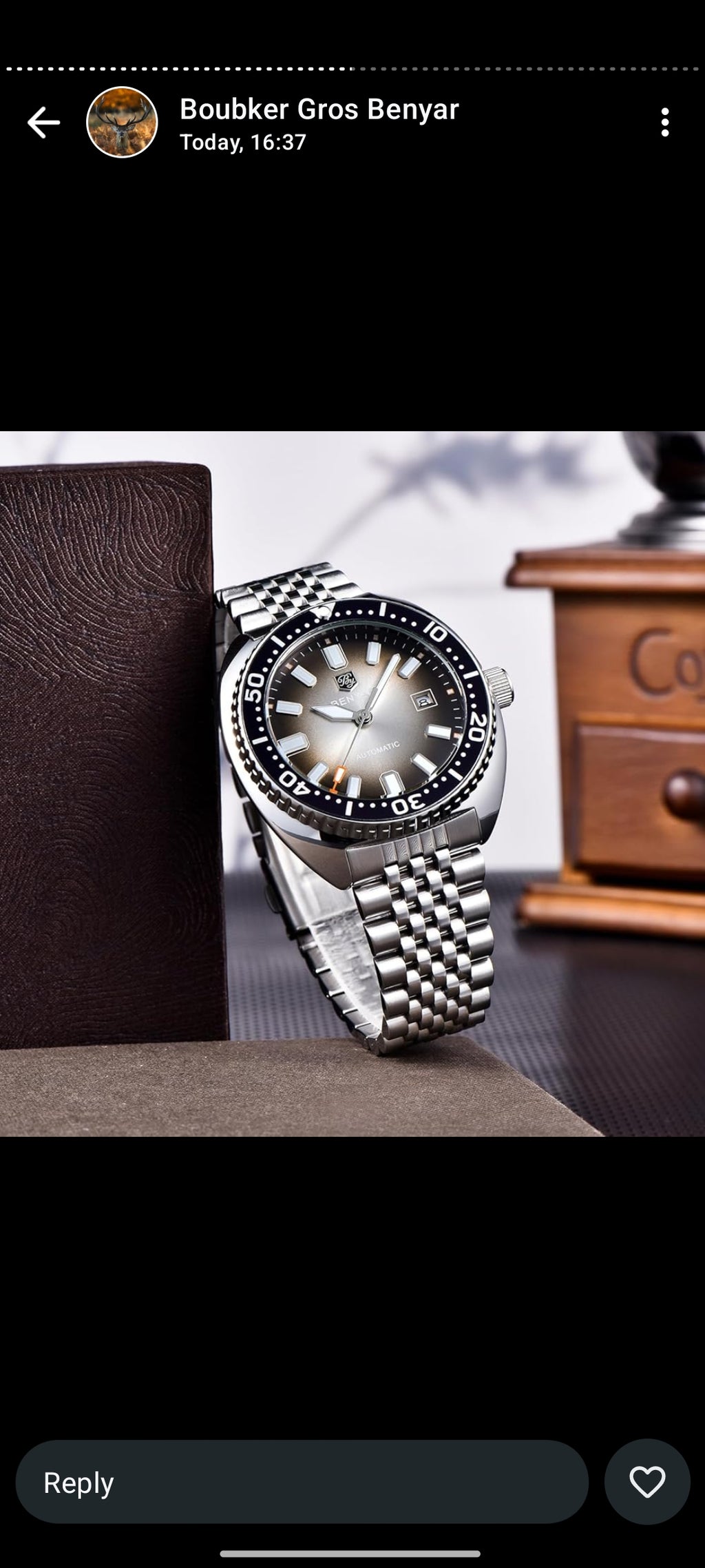 Montre Homme Mécanique Automatique BENYAR BY-5211 – Verre Saphir, Bracelet Jubilé, 5ATM