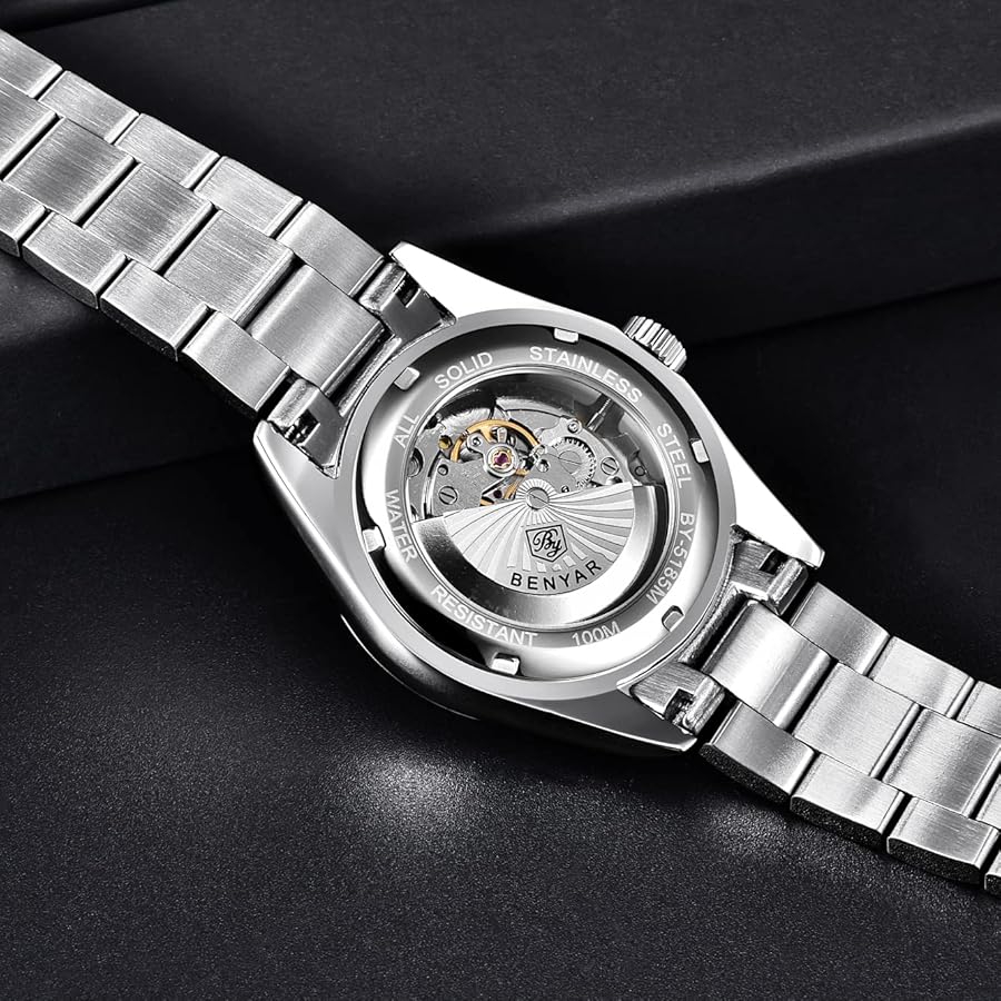 BENYAR Automatic — Montre Homme Acier Inoxydable 100M