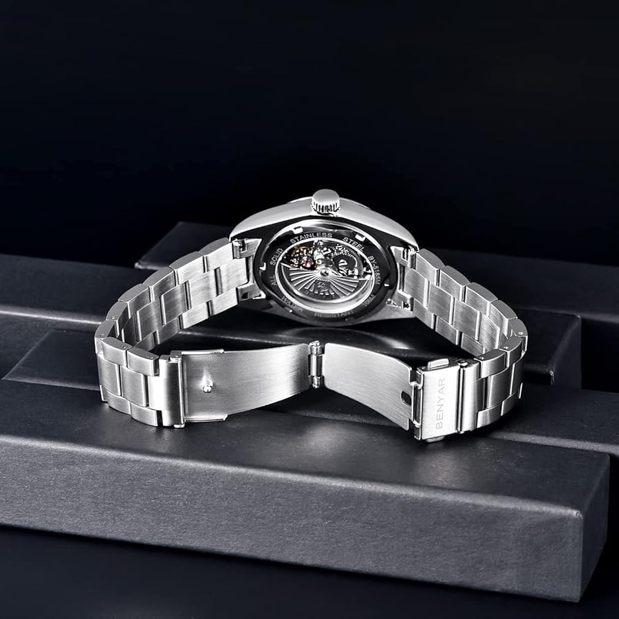 BENYAR Automatic — Montre Homme Acier Inoxydable 100M