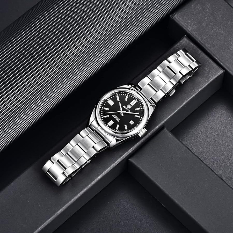 BENYAR Automatic — Montre Homme Acier Inoxydable 100M