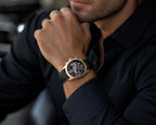 Montre Homme Chronographe BENYAR – Bracelet Cuir, Style Militaire