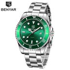 Montre Homme Benyar Business Quartz – Acier Inoxydable, Lumineuse, 3ATM